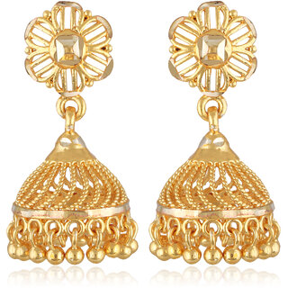 Vivastri Twinkling Bejeweled Screw Jhumki Earring for Women and Girls [VIVA2667ERG] view 2
