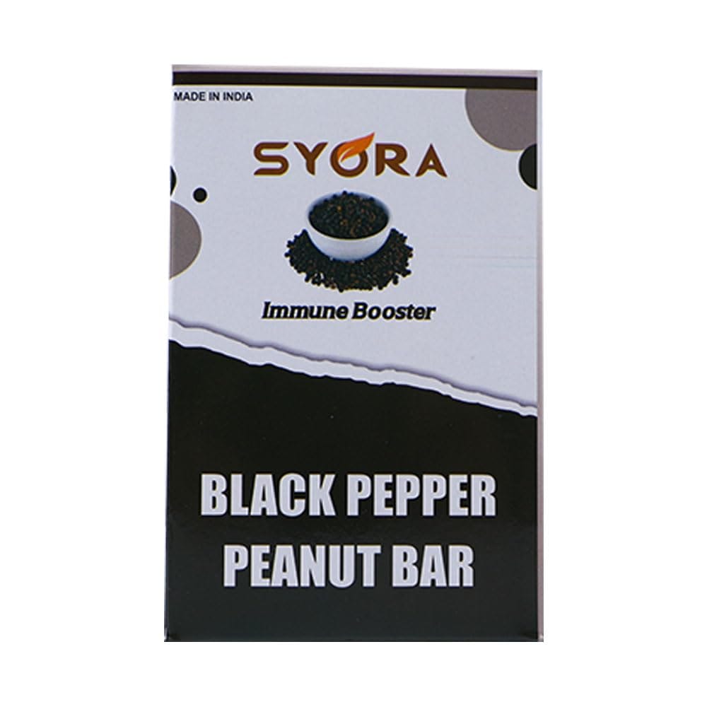 Syora Black Pepper Peanut Bar - Box (12 Pieces) | Energy Bar | Protein Bar | Nutrition Bar | Pepper Flavour view 2