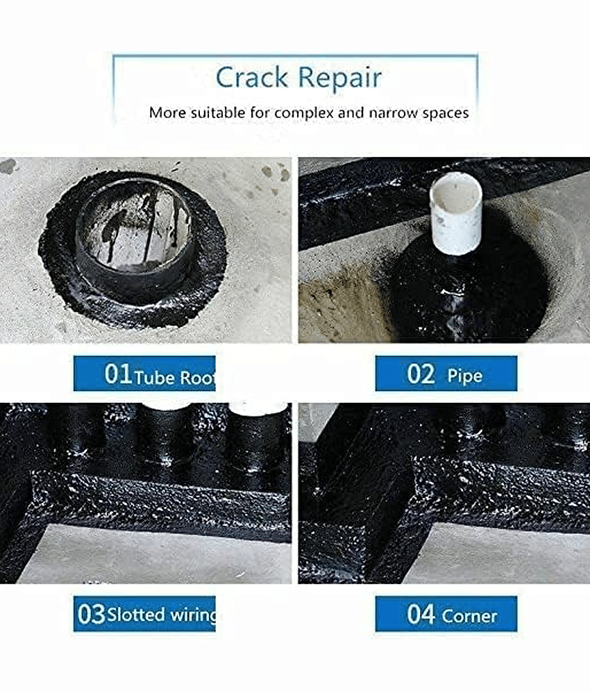 Leak Proof Sealer Spray Leakage Repair Waterproof Spray for Leakage Roof Waterproof Sealant Spray Rubber Paint for Waterproofing Spray Water Leakage Spray Paint Waterproof Leak Filler (Black, 450ml) view 2