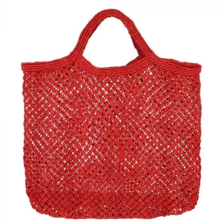 Red Mesh Market Grocery Bag view 2