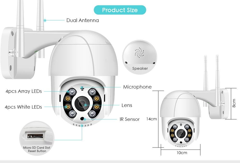 AUSHA Mini USB Security Camera | Full HD 1080P, Motion Detection & IR Night Vision view 2
