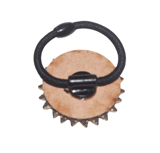 Floral Gemstone Embellished Black Elastic Hair Tie view 2