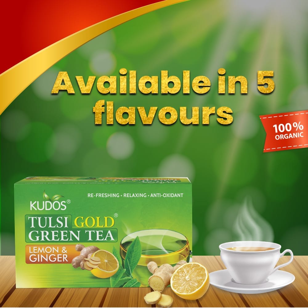 Kudos Tulsi Lemon & Ginger Green Tea (2g X 25tea Bag) view 2