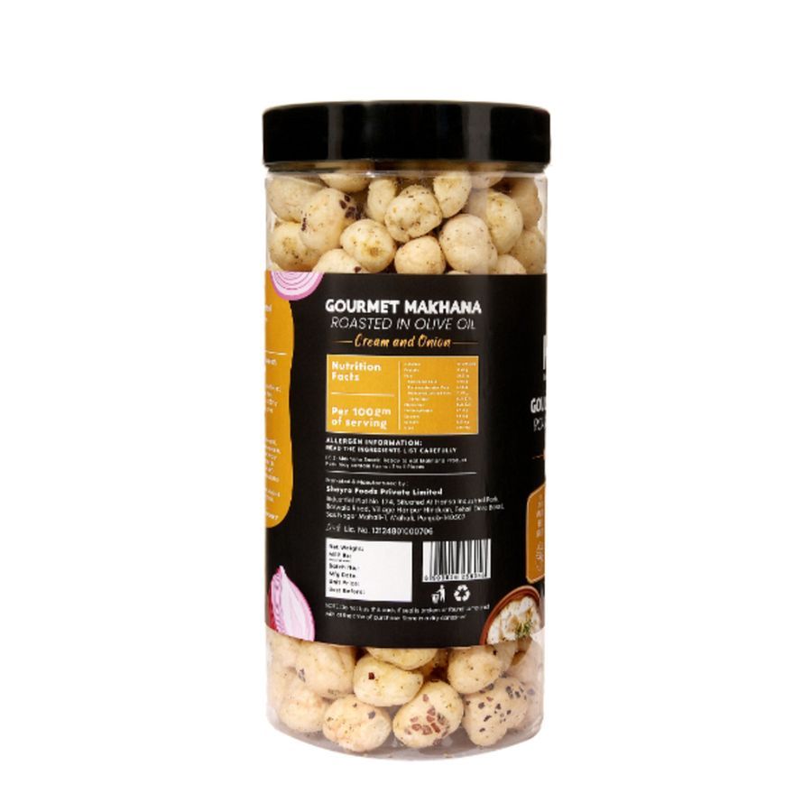 GOURMET MAKHANA ROASTED IN OLIVE OIL - CREAM AND ONION - 65 gm view 2