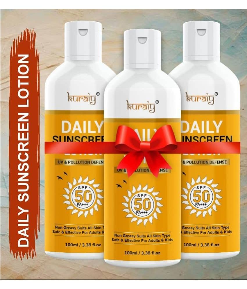 KURAIY SPF 50 PA+++ Sunscreen UV Lotion sunblock 75ML PACK OF 3 view 2