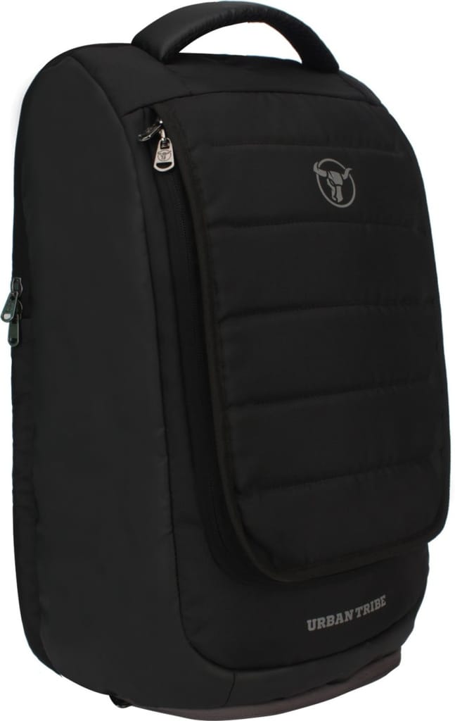 Urban Tribe Laptop Backpack for Men and Women, 15.6 Inch Laptop Backpack, Water Resistant College School Computer Bag with USB Charging Port and Headphone Jack, Black view 2