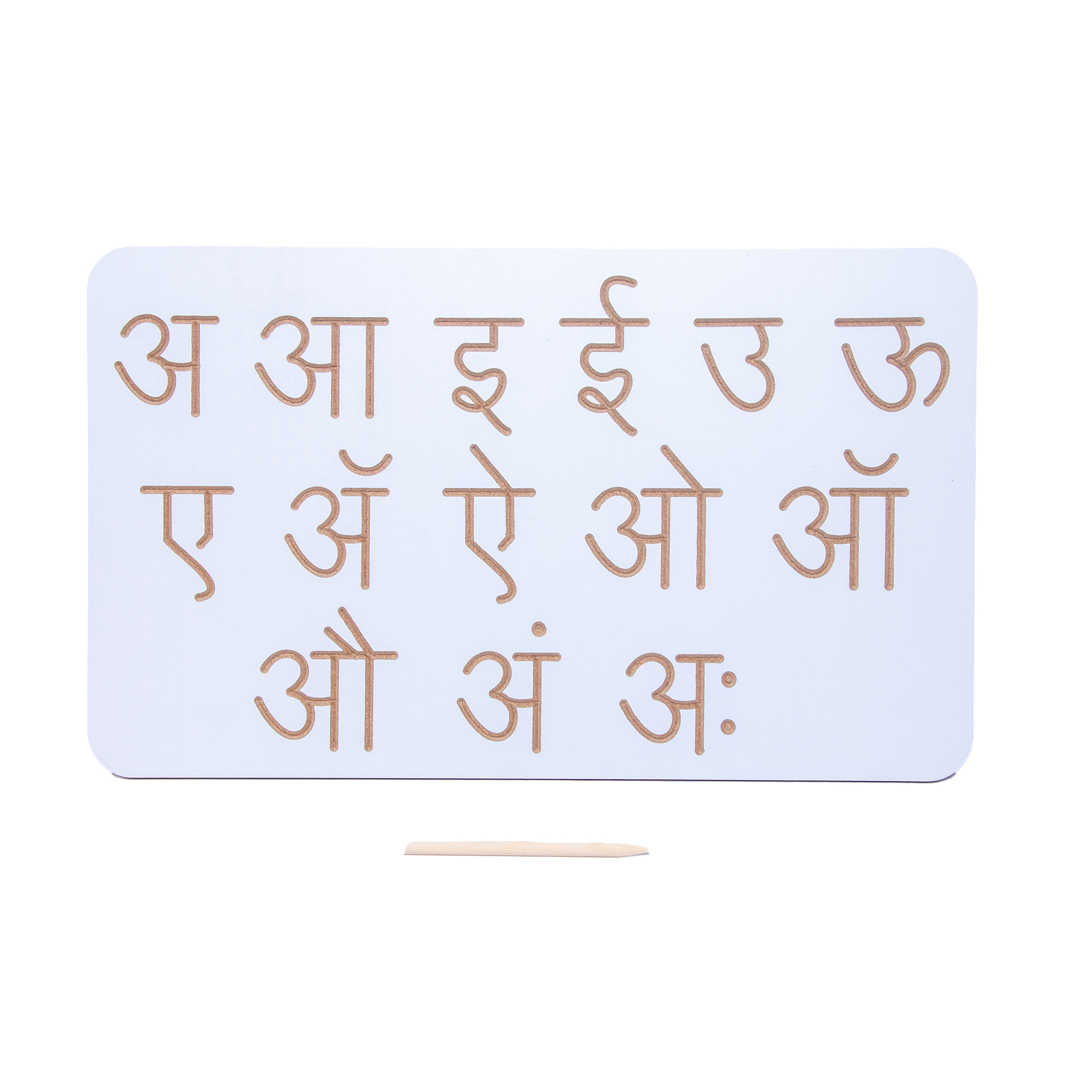 Wooden White Tracing Board Stencil (Hindi Swar) view 2