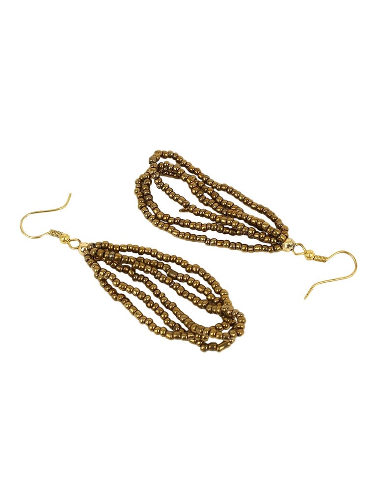 Cardinal Brown Color Onyx Multistring Long Necklace Set view 2