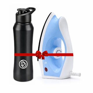 Pattaya Electric Iron & Steel Bottle Combo | Double Safety Dry Iron | Best Home Appliance Gift Set