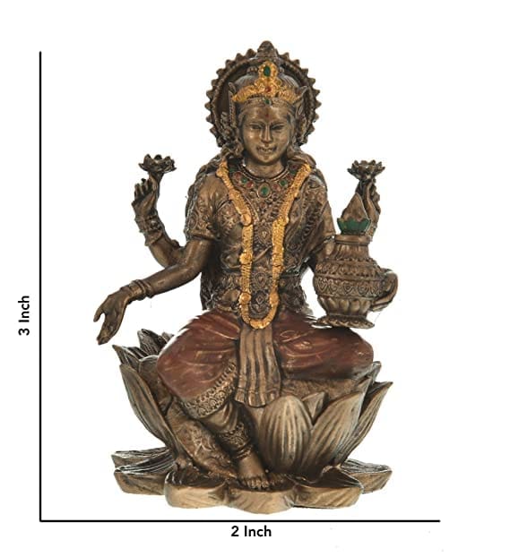Patwari Arts Bronze Laxmi Maa Statue for Home Temple Decoration, Laxmi Ji Murti, Goddess of Money, Fortune and Wealth view 2