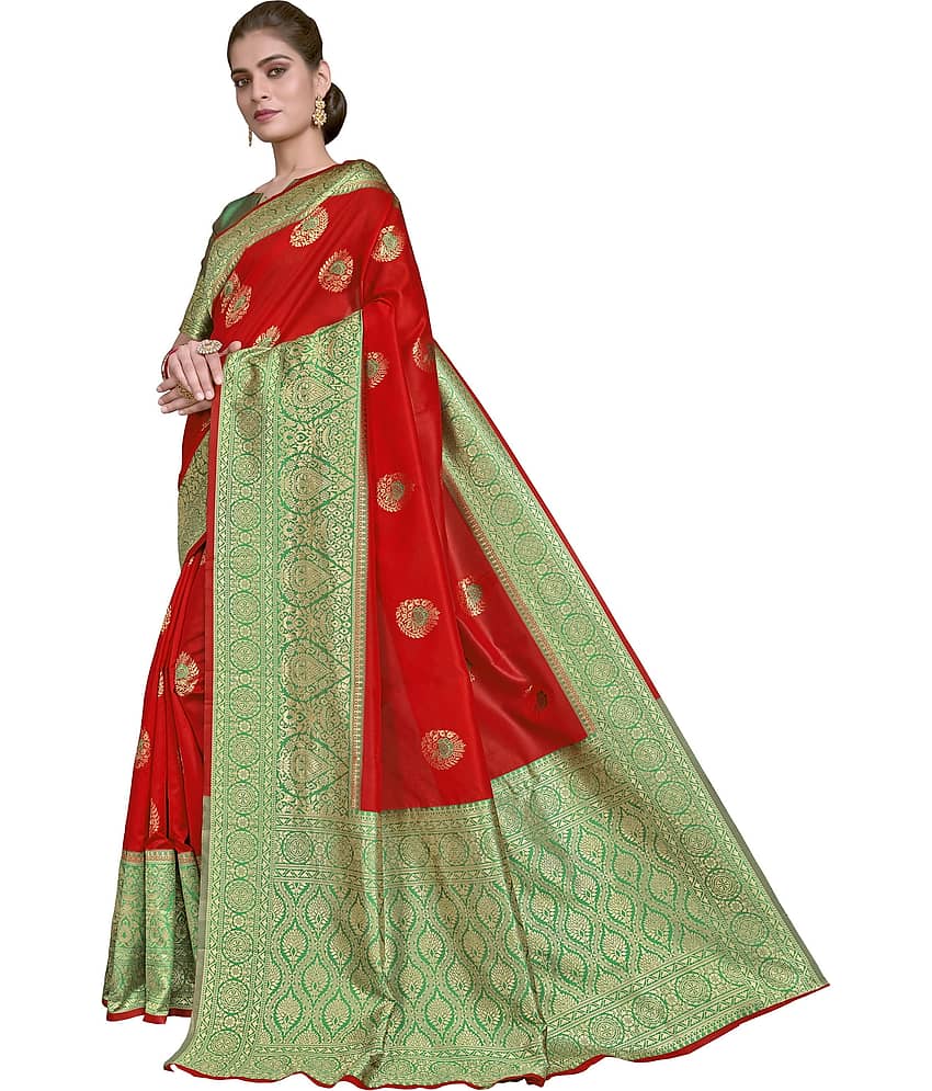 Sariya Jacquard Woven Saree With Unstitched Blouse Piece ( Multicolor1 ) view 2