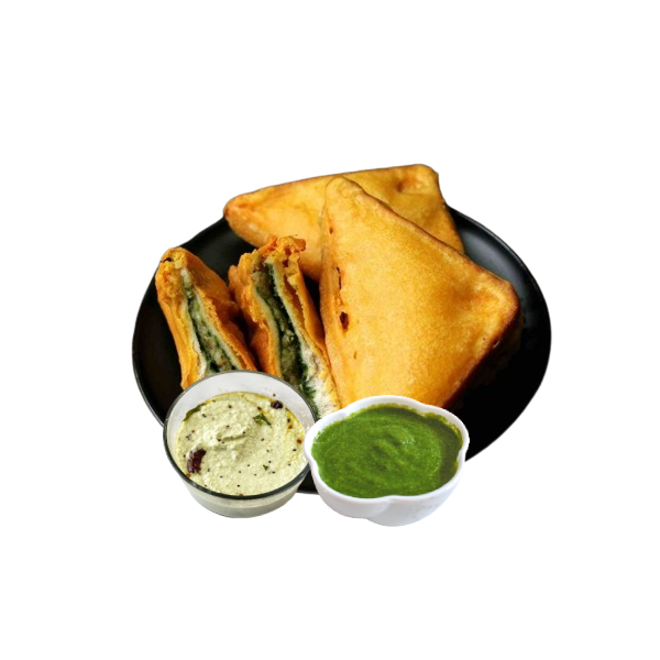 Paneer Bread Pakora with Chutney