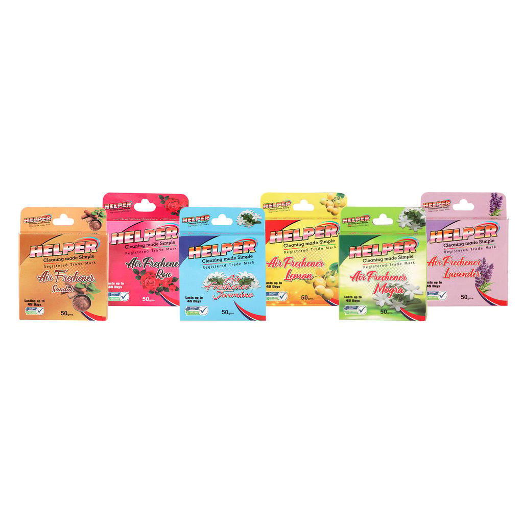 Helper Air Freshener, 6 Different Fragrances, Long Lasting, 50 Grams Each Pack Of 6