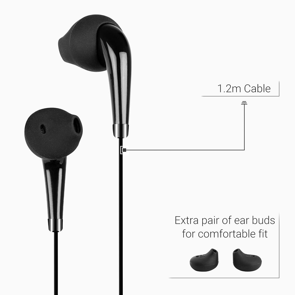 Zebronics Zeb-Calyx Wired in Ear Earphones with Mic (Black) view 2