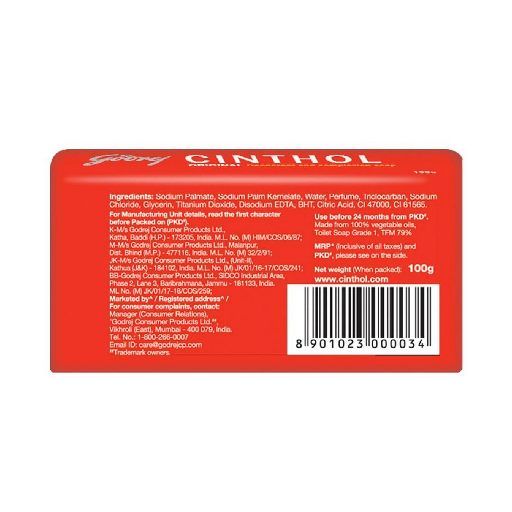 Cinthol Org Soap 4X 100 Gms view 2