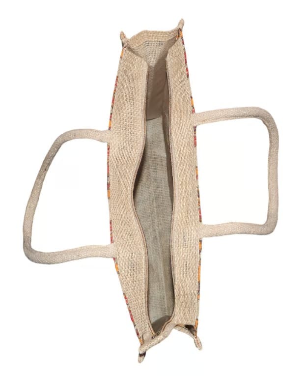 Camel Print Jute Tote Bag - Eco-Friendly & Stylish view 2