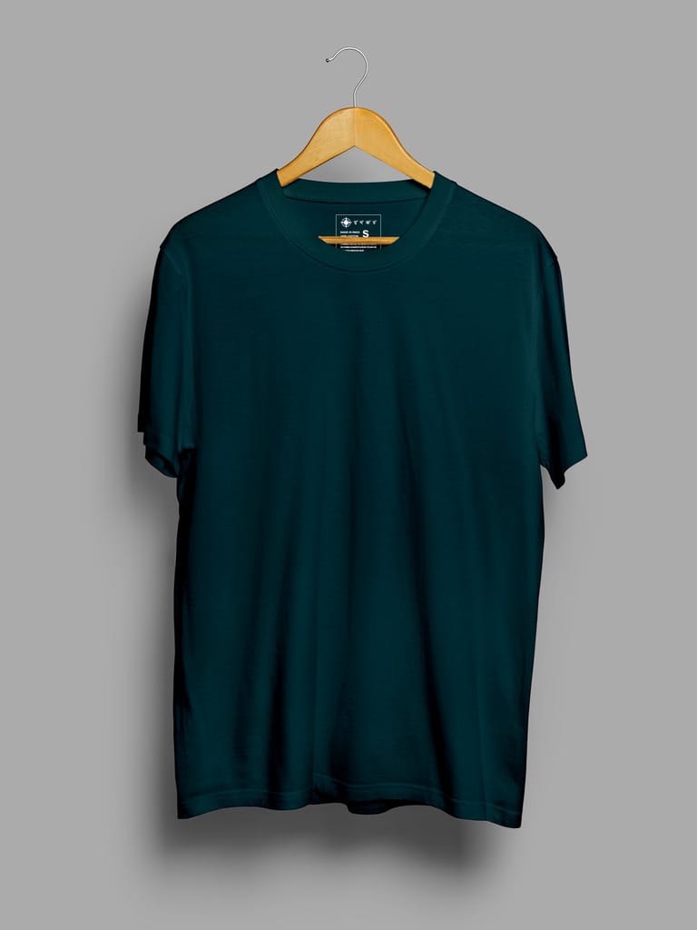 Teal Blue | Plain t shirt view 2
