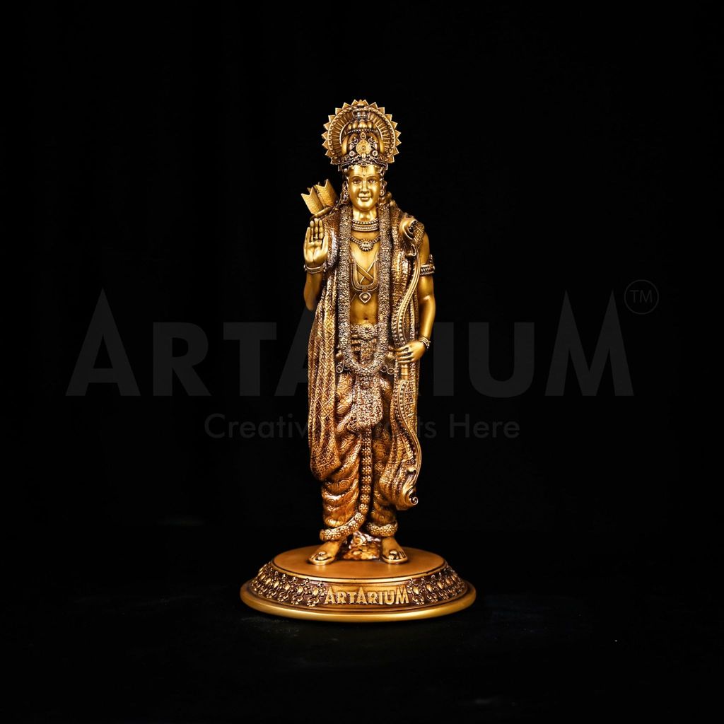 Artarium Shri Ram Model for Home Decor Item, Resin Material Prabhu Shree Ram Idol, Ideal for Home Temple | Height -12 Inches view 2