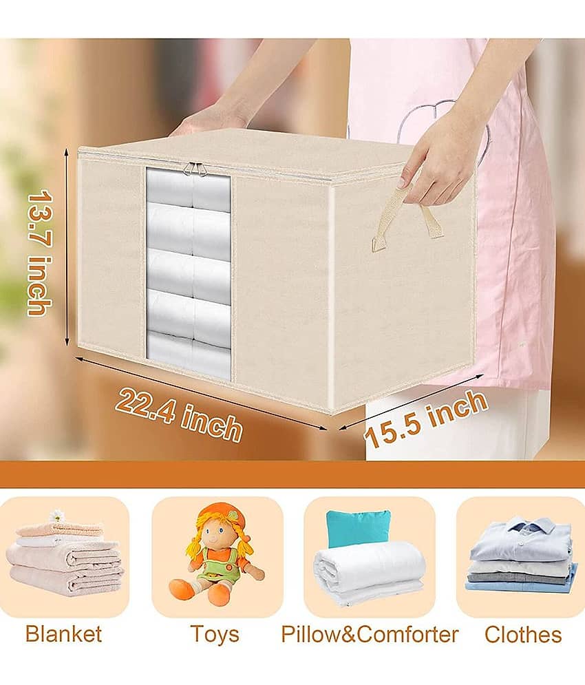 Non-Woven Saree Cover / Cloth Storage & Organizer ( Pack of 2 ) view 2