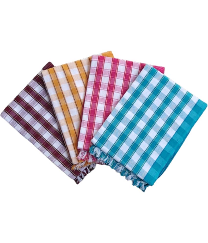 VUNNAVA Pack of 4 Cotton 575 -GSM Bath Towel ( Multicolor ) view 2