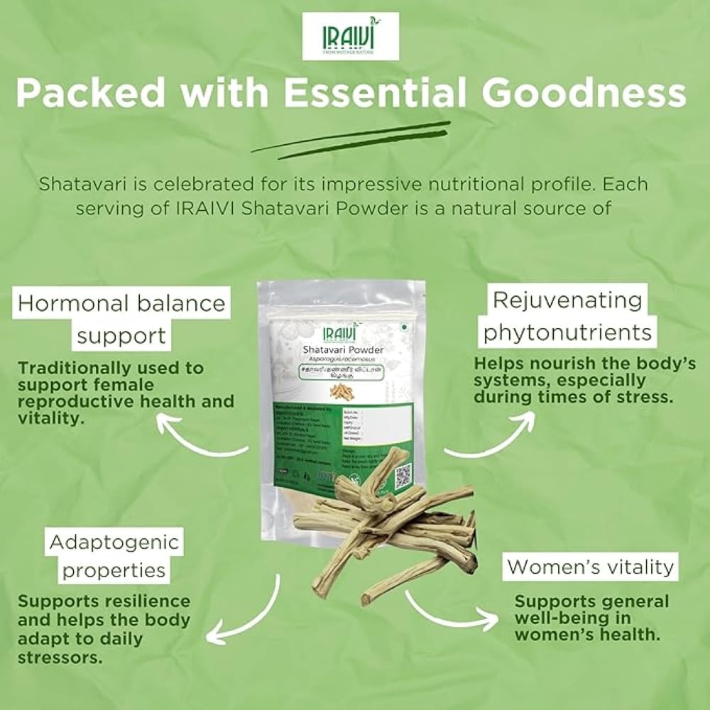 Iraivi Premium Shatavari Powder-100Gram | Pure & Natural by Iraivi Organics view 2