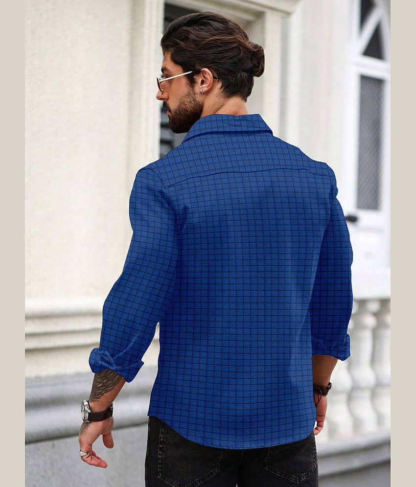 Nofilter Poly Cotton Regular Fit Checks Full Sleeves Men's Casual Shirt - Purple ( Pack of 1 ) view 2