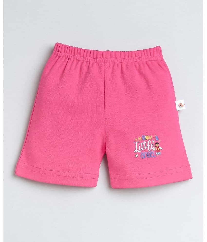 BUMZEE Pink & Yellow Girls Shorts Pack Of 4 Age - 6-12 Months view 2