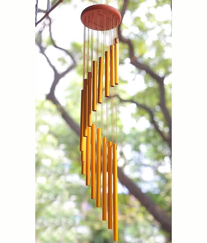 KRAMOX Metal Wind Chime Bells & Pipes Rods Brass Rod Indoor Windchime Pack of 1 view 2