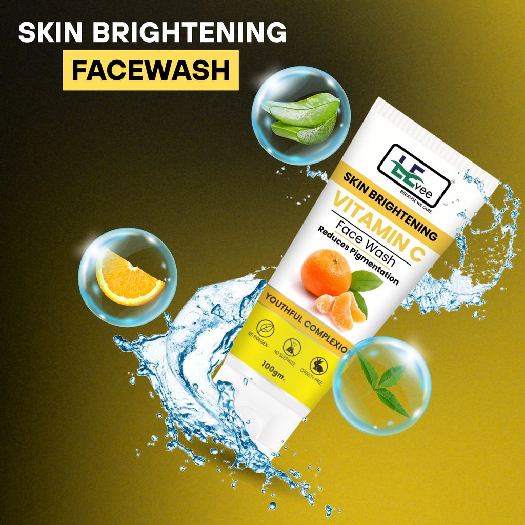 LEvee Vitamin C Face Wash | Skin Brightening Pigmentation Removal Cleanser with Orange Enzymes | For Glowing Skin & Dark Spot Correction | 100ml view 2