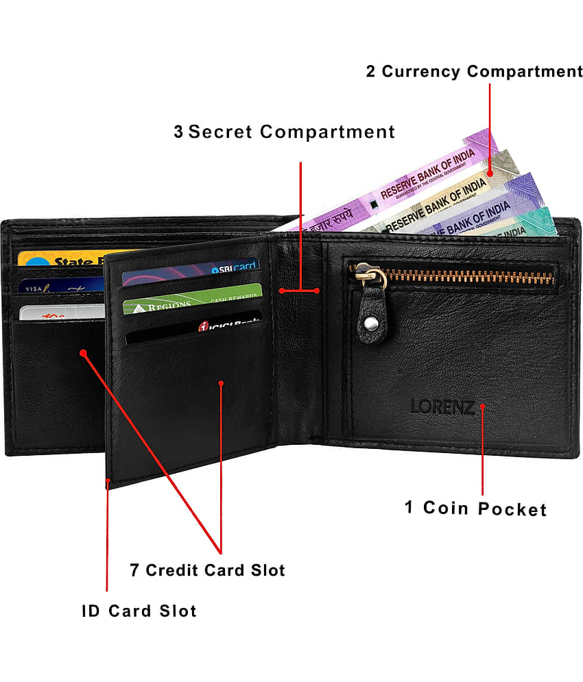 Lorenz Tan 100% Leather Men's RFID Wallet ( Pack of 1 ) view 2