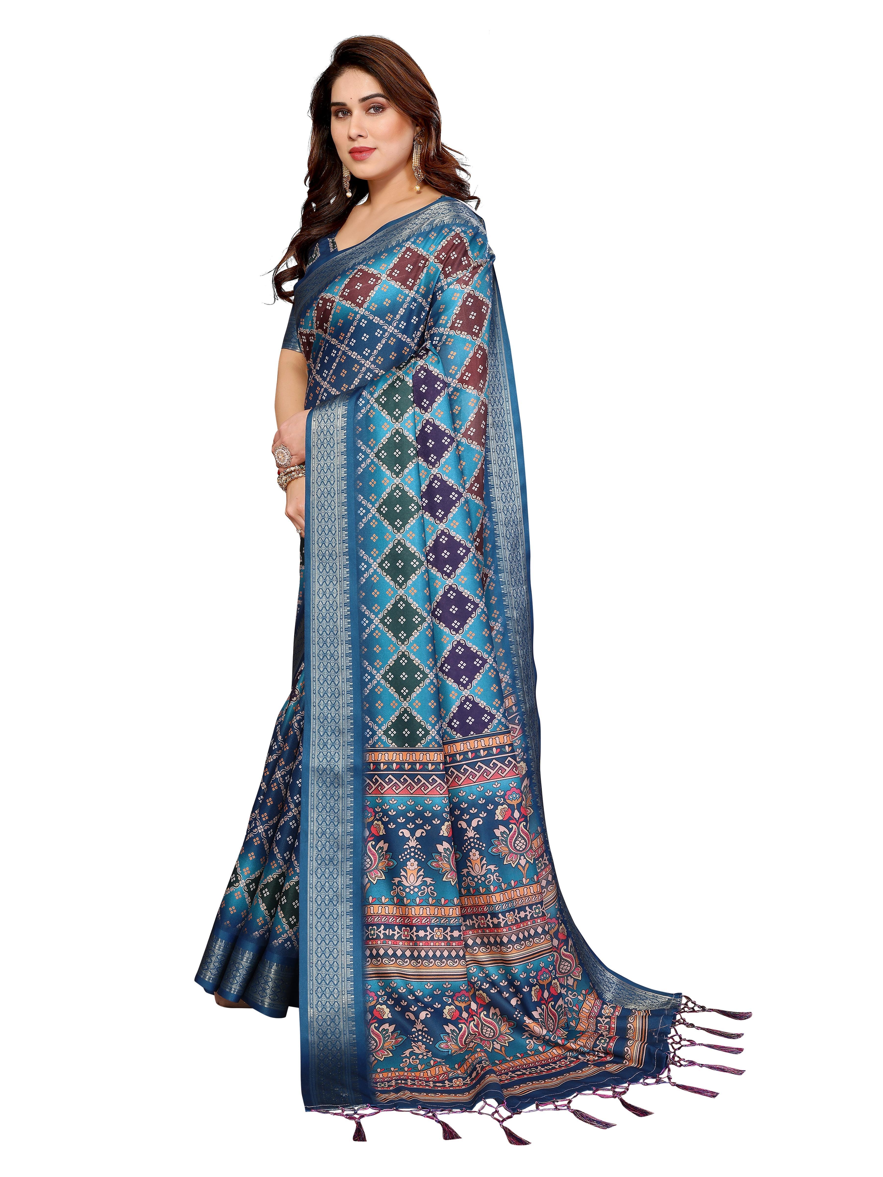 Premium Soft Cotton Silk Bandhej Print Saree view 2