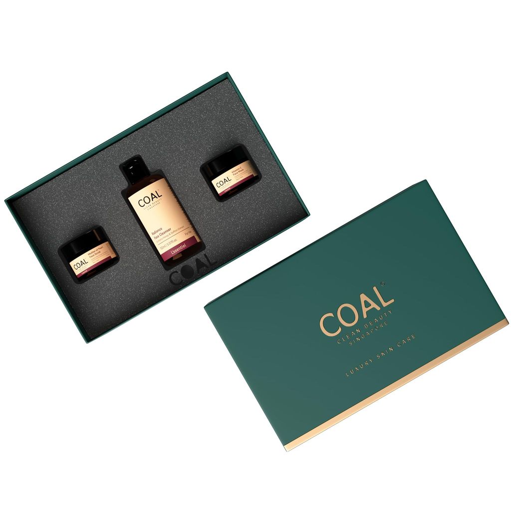 COAL Clean Beauty Radiance Combo | Radiance Face Cleanser 150ml, Mother of Pearl Face Scrub 50g & Vitamin C Face Mask 50g | Deeply Cleanses, Exfoliates & Brightens | Women | All Skin Types | Pack of 3 view 2