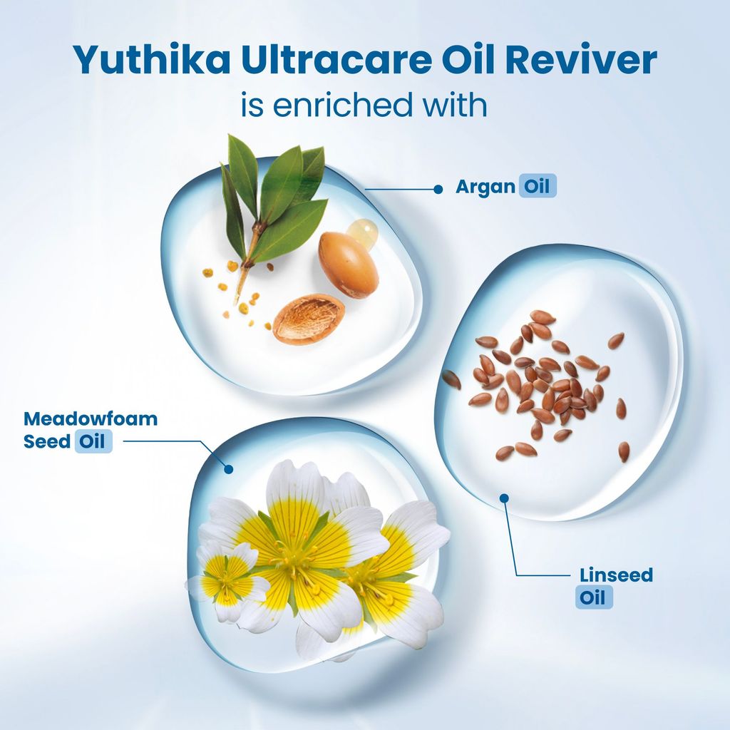 Yuthika Professional Ultra Care Oil Reviver 100ml, Advanced Hair Repair Oil, Hair Reviver Oil for Dry and Frizzy Hair view 2