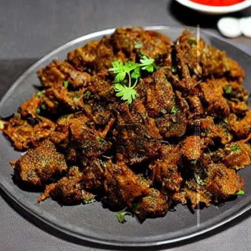 Head mutton fry & dry