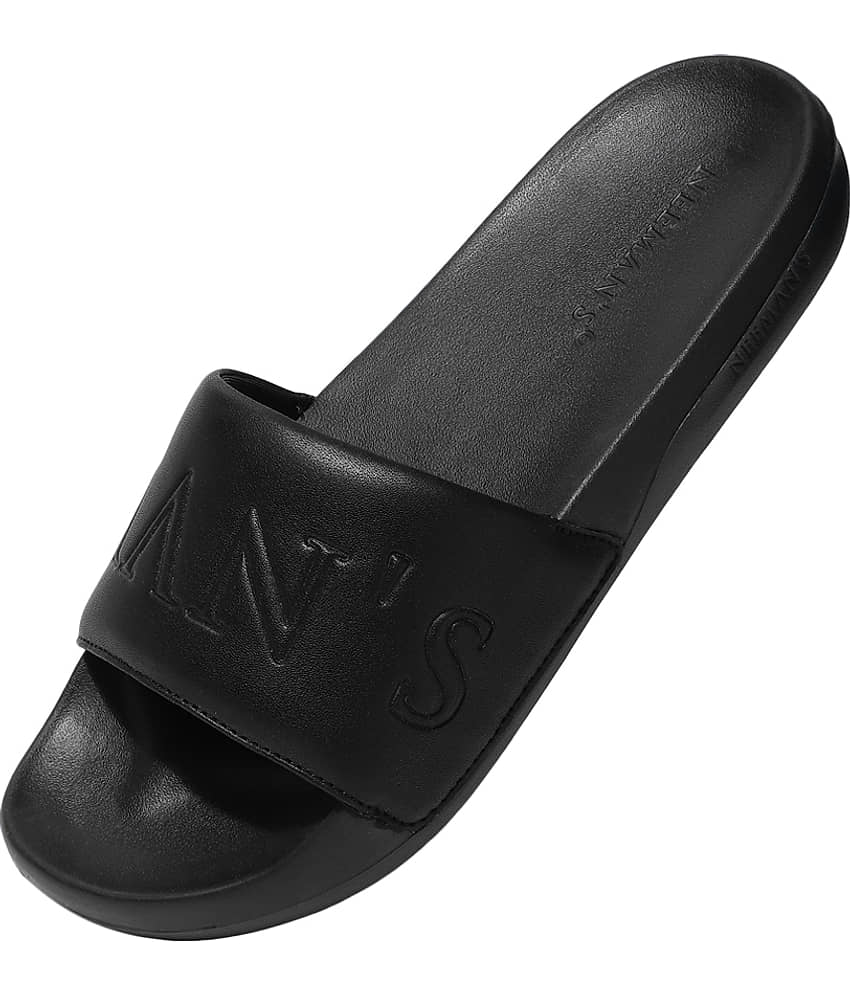 Neeman's Black Men's Slide Flip Flop view 2