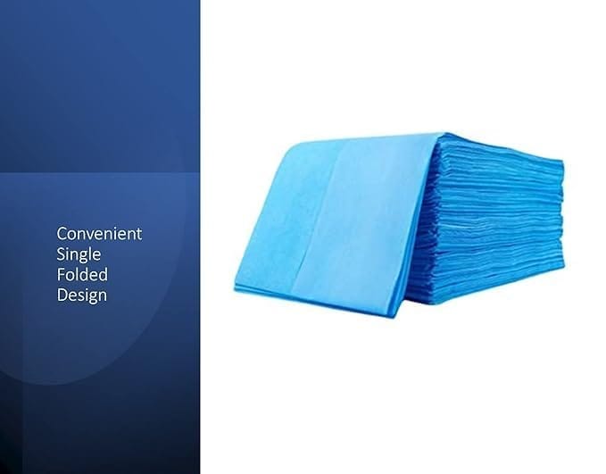 FAIRBIZPS Disposable Non-Woven Bed Sheet for Hospital, Hotel, Spa and Beauty Parlor (Blue, 31 x 70 Inch/ (80 x 180 cm) (Pack of 10) view 2
