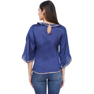 SanToon (Dark Blue) GeorGette Top view 2