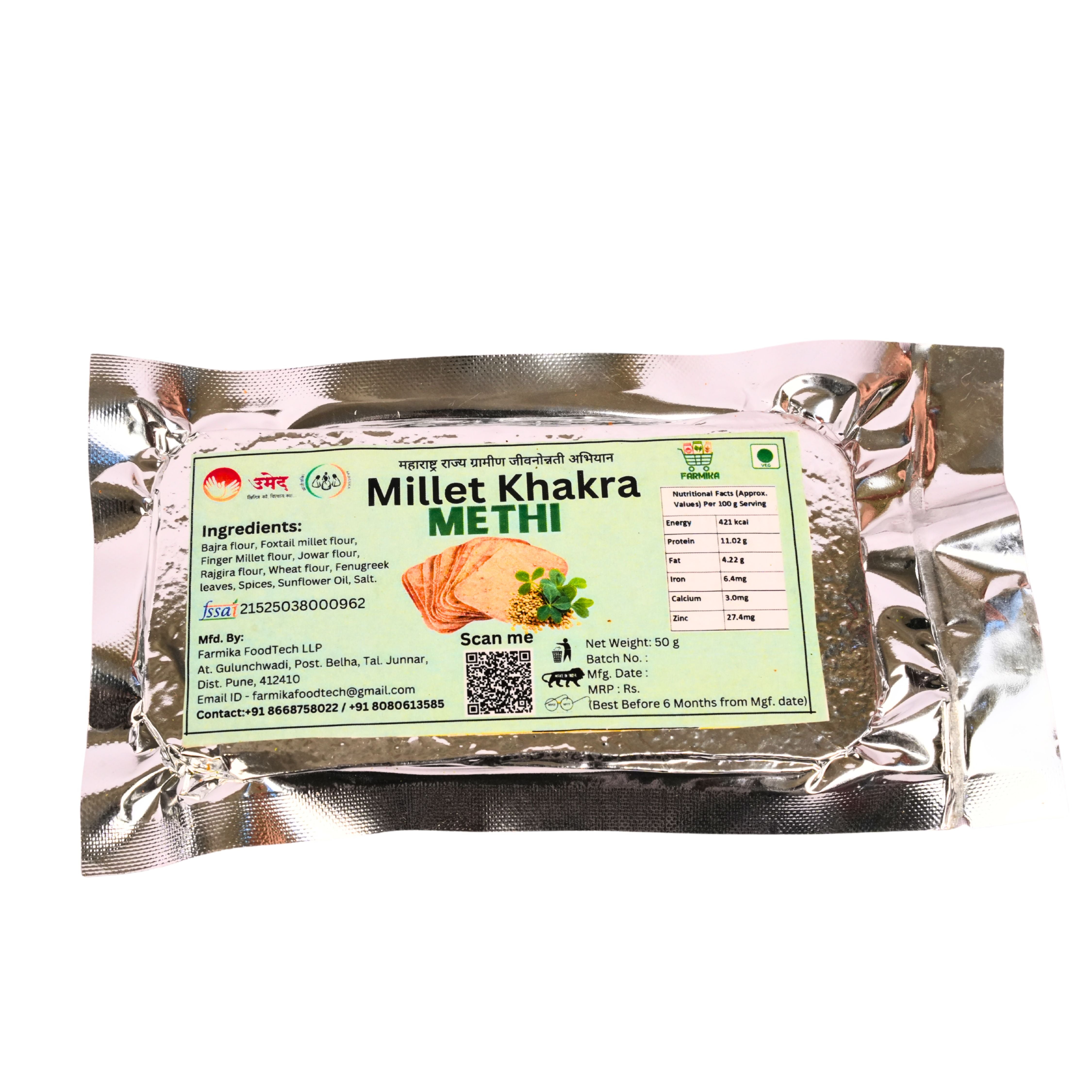 FARMIKA Millets Methi Khakhra