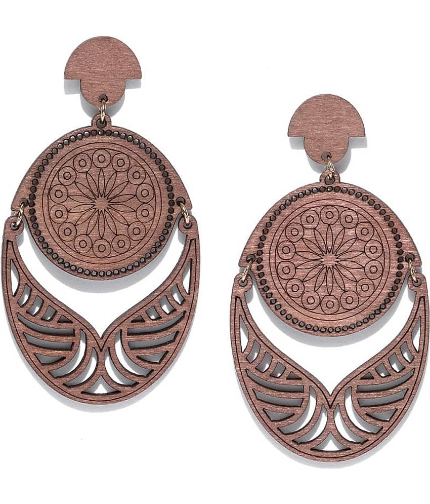 Prita's Dangler Wooden Earrings For Girls and Women view 2