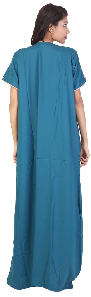Valencia Women's Night Dress (KNW-40, Rama Green, Large) view 2
