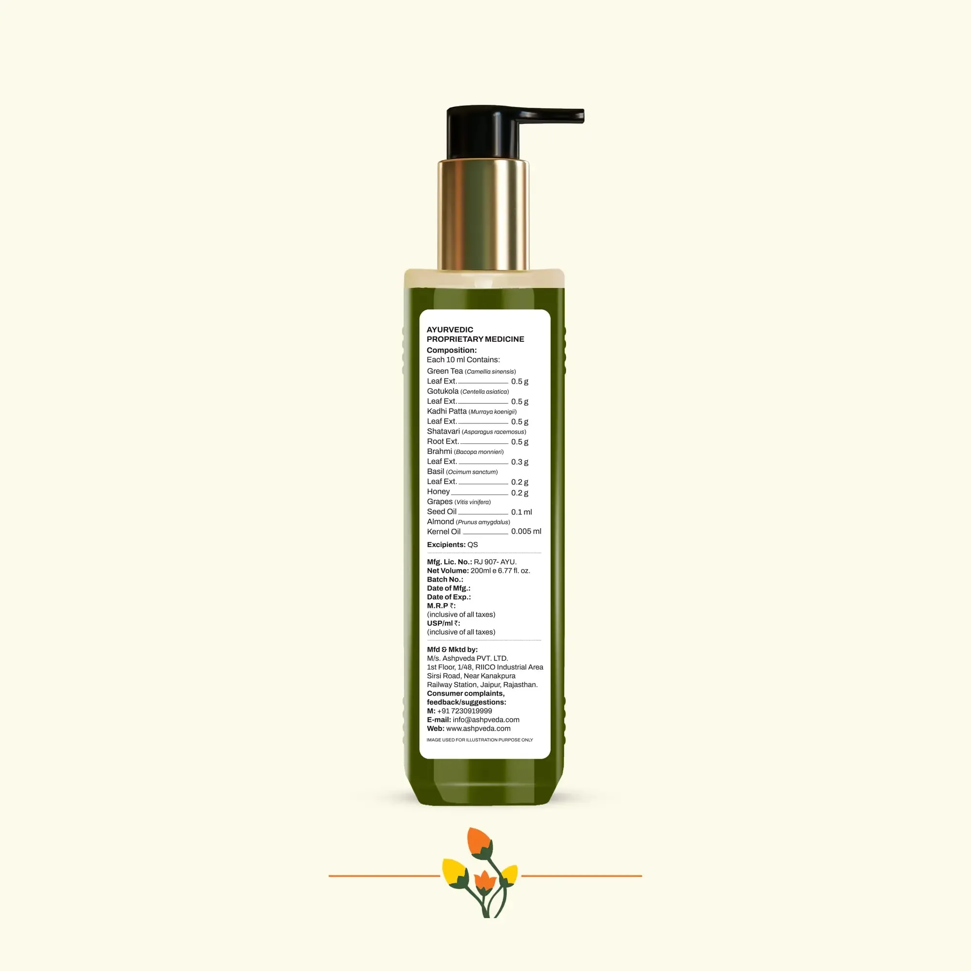 ashpveda Green Tea & Gotukola Hair Wash view 2