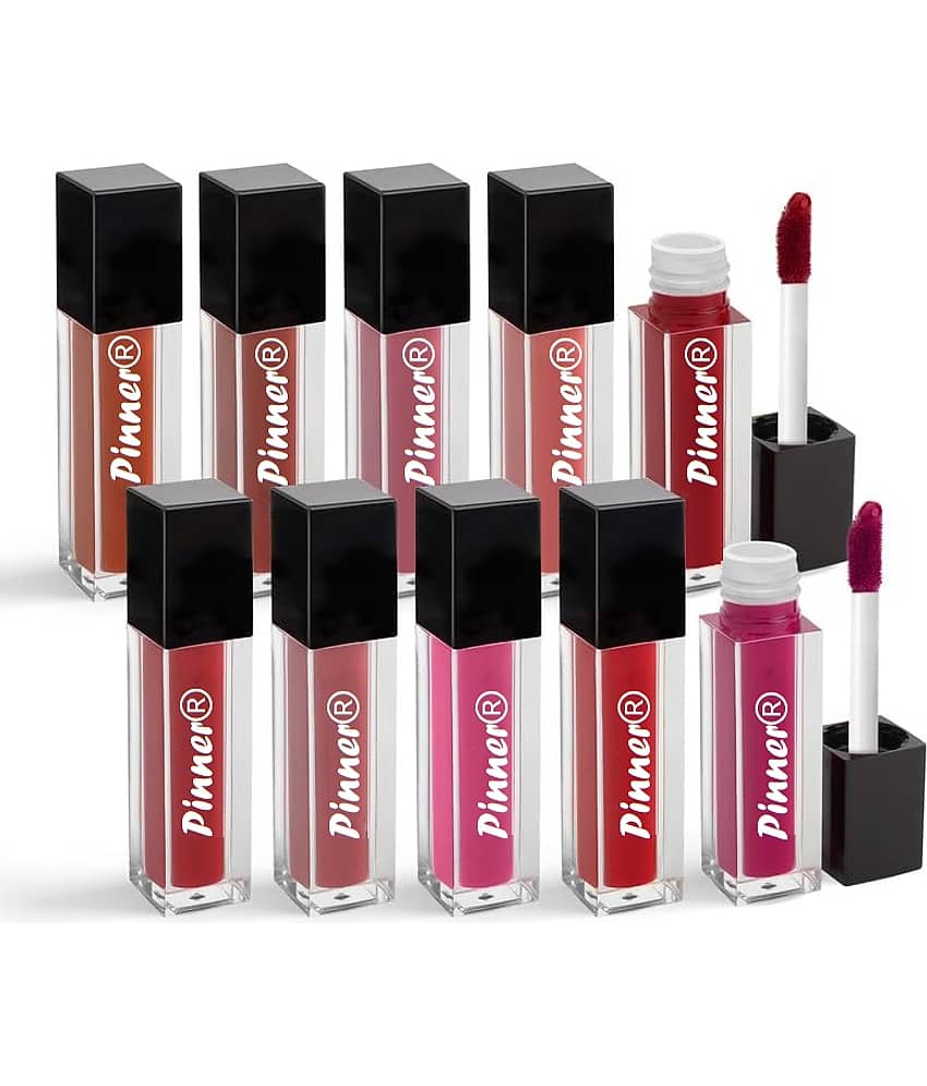 Pinner Multi Shade Everyday use Matte Lipstick (Set of 10)
