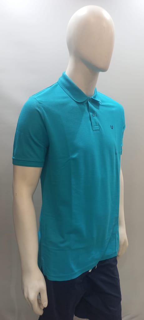 Men's Premium Cotton Polo T-Shirt – Solid Turquoise Blue | Classic Fit | Casual & Semi-Formal Wear