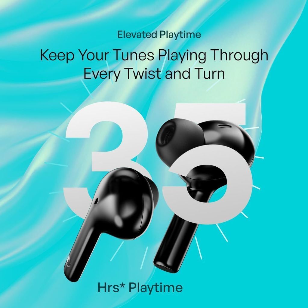 CELLECOR BroPods CB44 TWS with 35 Hours Playtime, ENC, Insta Wake N' Pair, HD Sound, 13mm Driver Truly Wireless (Black) view 2