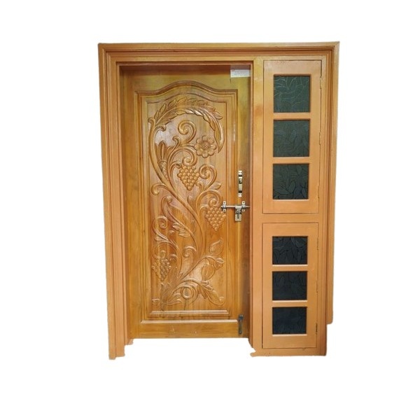 Wooden Design Glass Door