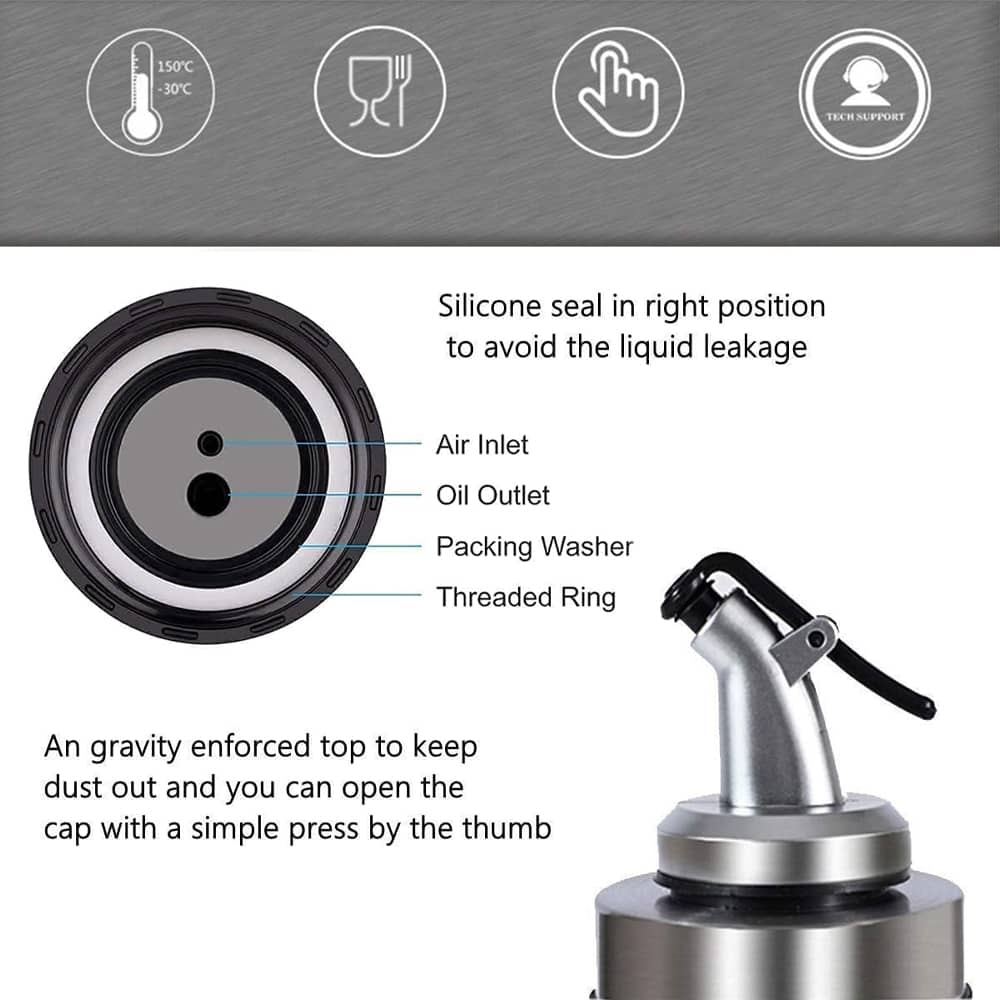 Craftlayout Pack Of 2 Leak-Proof Oil Dispenser 1000ml view 2