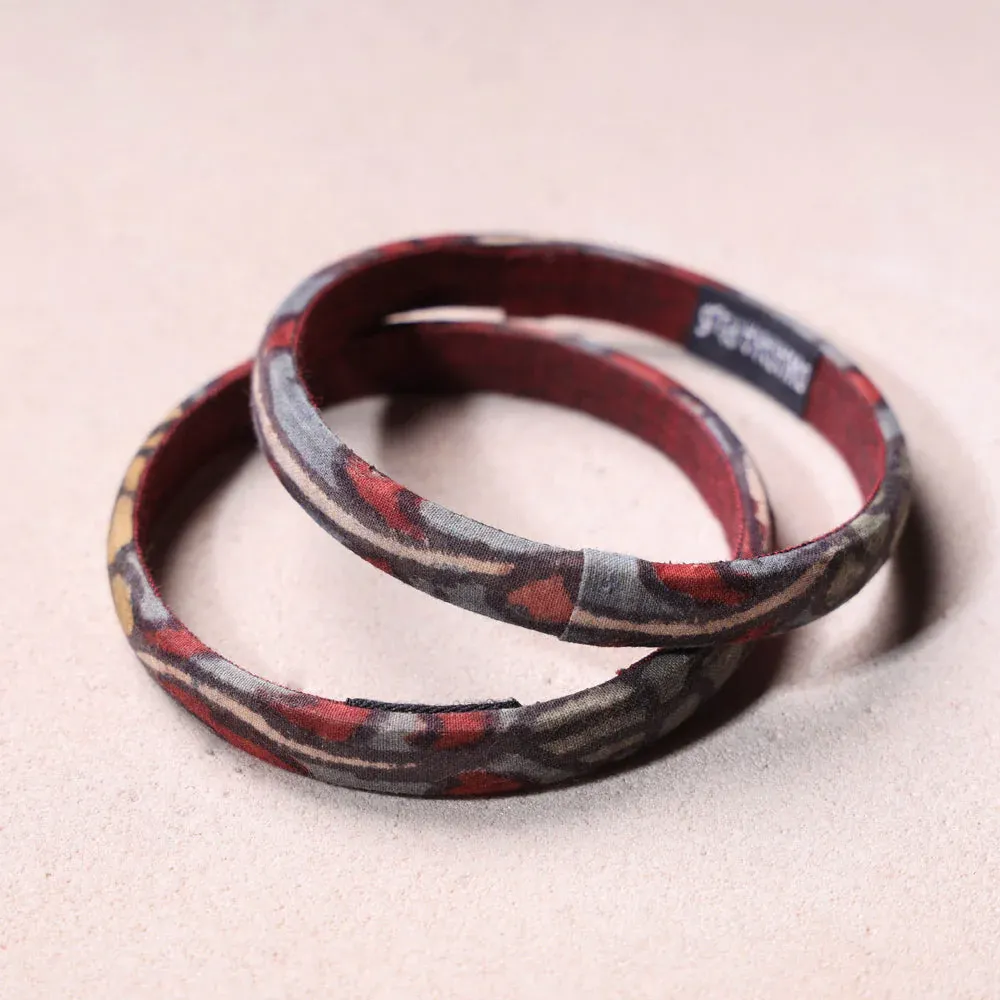 Multicolor Handpainted Kalamkari Bangle Set of 2