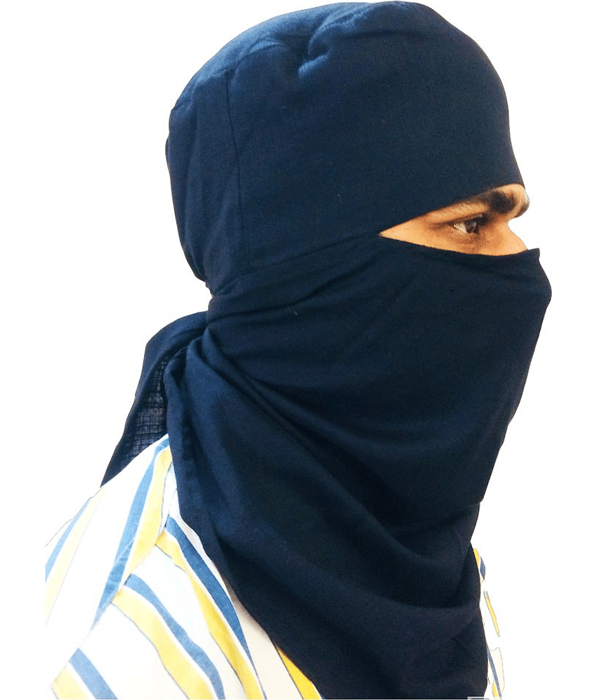 KALY Black Solid Cotton Scarves For Winters view 2