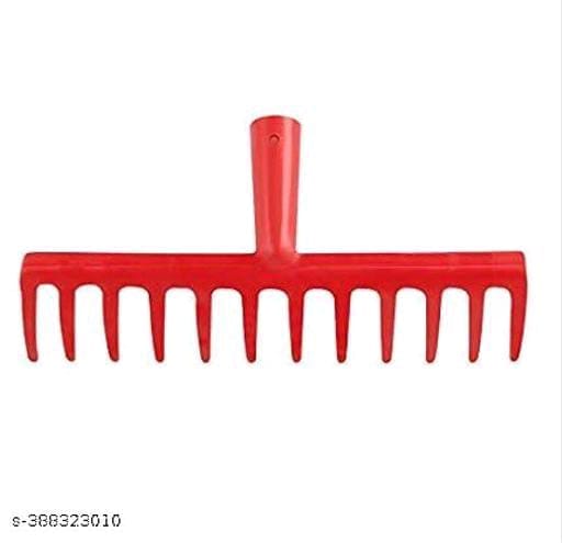 10-Teeth Garden Rake, Heavy Duty Steel Rake for Lawn, Leaves, and Grass view 2