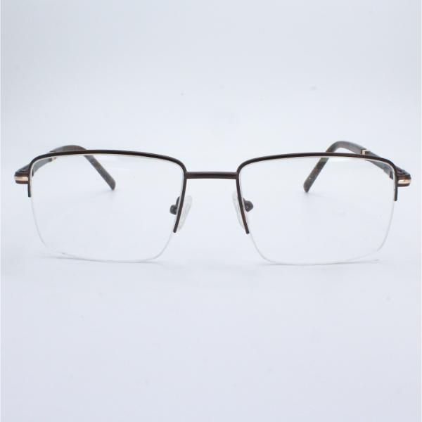 Lensoz Elite X Luxe Half Rim Rectangle - Medium - Deep Brown view 2